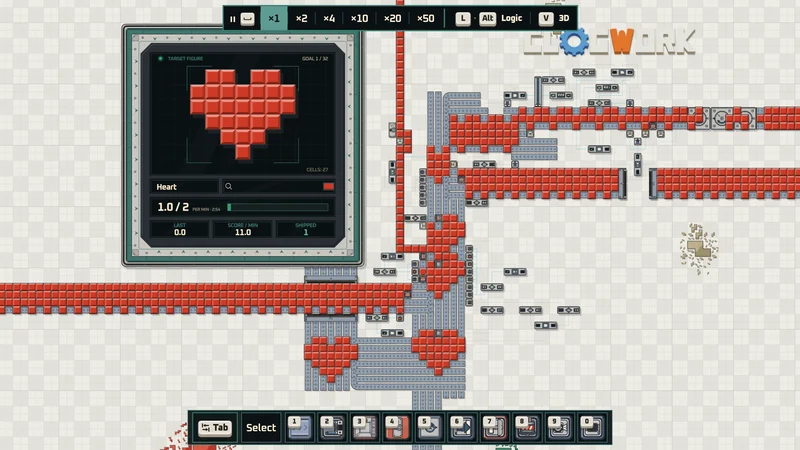 The heart factory in the 2D view